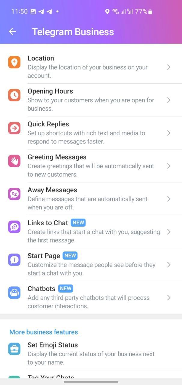 ChatBots Replying on your Busienss account behalf - BusinessConnection - getBusinessConnection,tfico, steel blades, california, atlanta, georgia, Maharashtra,Andhra Pradesh,Hyderabad,Baden-Wurttemberg, St Louis, Missouri, industrial knives uae, dubai machine blades, Belarus Knives, Belarus steel blades, Sharjah Industrial Knives,